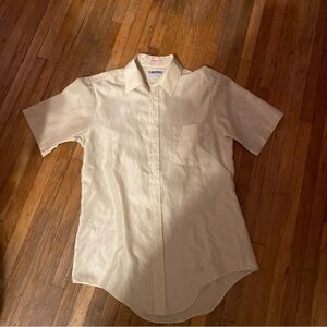 Vintage 80’s Gentry Men's Light Tan Casual Button Down Shirt